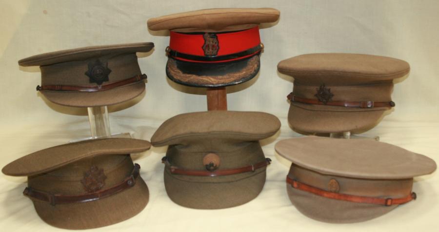 WWI CAPS AND SIDE CAPS ETC