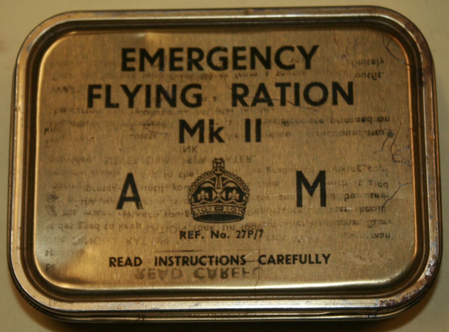 WWII RAF Air Ministry flying Ration Tin Repro 
