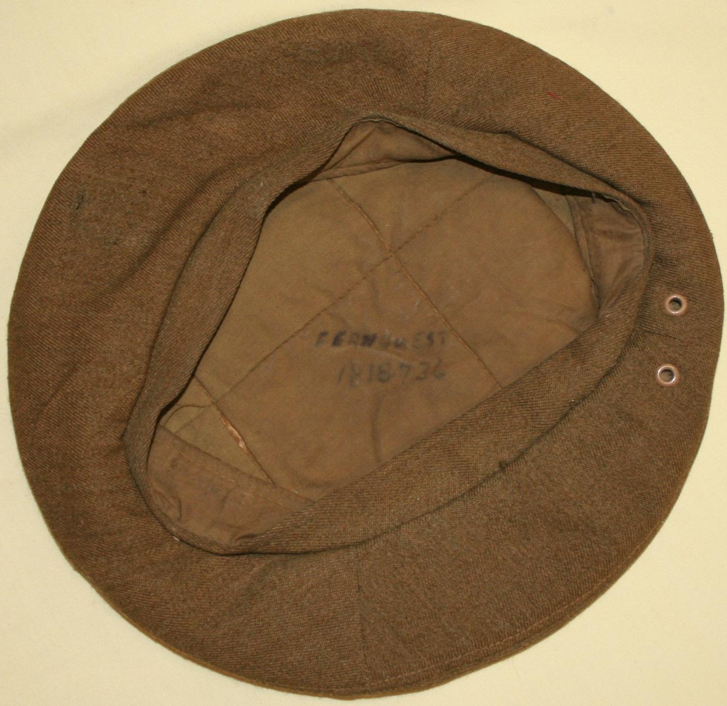 A WWII PERIOD GS BERET NO MARKINGS VISIBLE