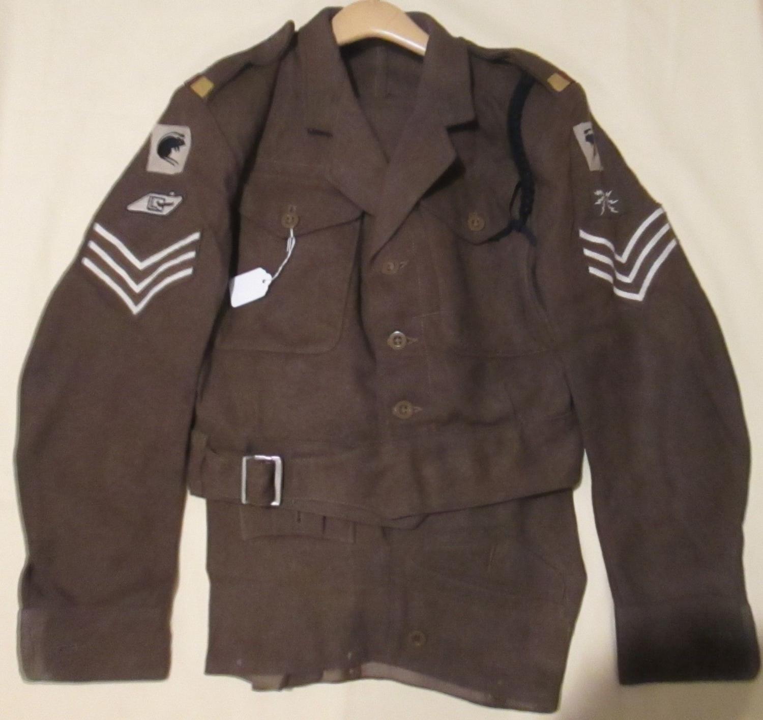 A GOOD EARLY POST WWII 2ND RTR SGTS UNIFORM