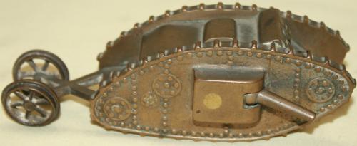 A WWI MODEL OF A BRITISH MKI TANK