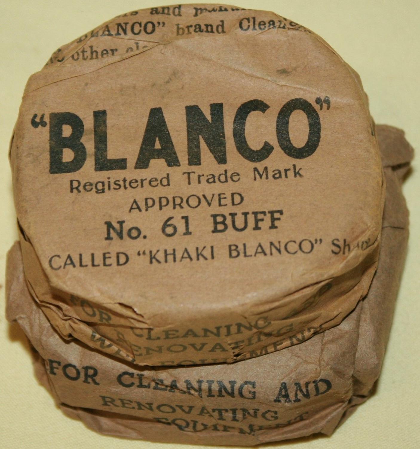 AN ORIGINAL WWII BLOCK OF BUFF BLANCO NO 61 KHAKI