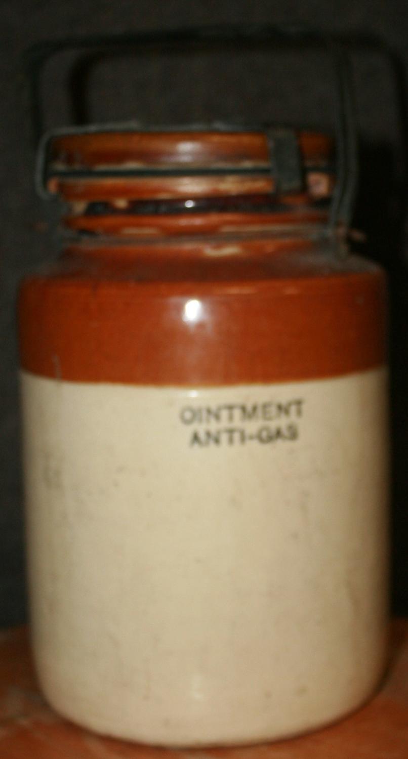 A WWII ARP ANTI GAS OINTMENT JAR