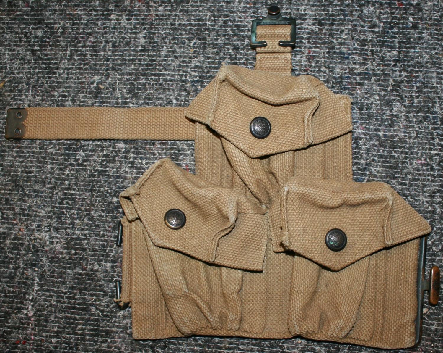 A 1916 MILLS EQUIPMENT RIGHT HAND SIDE AMMO POUCH
