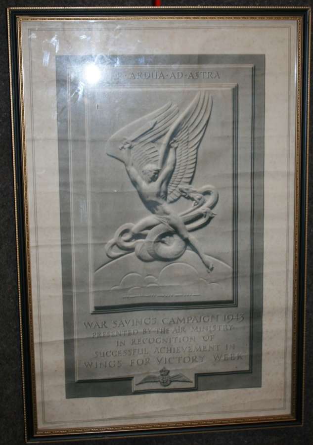 A SCARCE WWII AIR MINISTRY 1943 WINGS FOR VICTORY FUNDRAISING POSTER