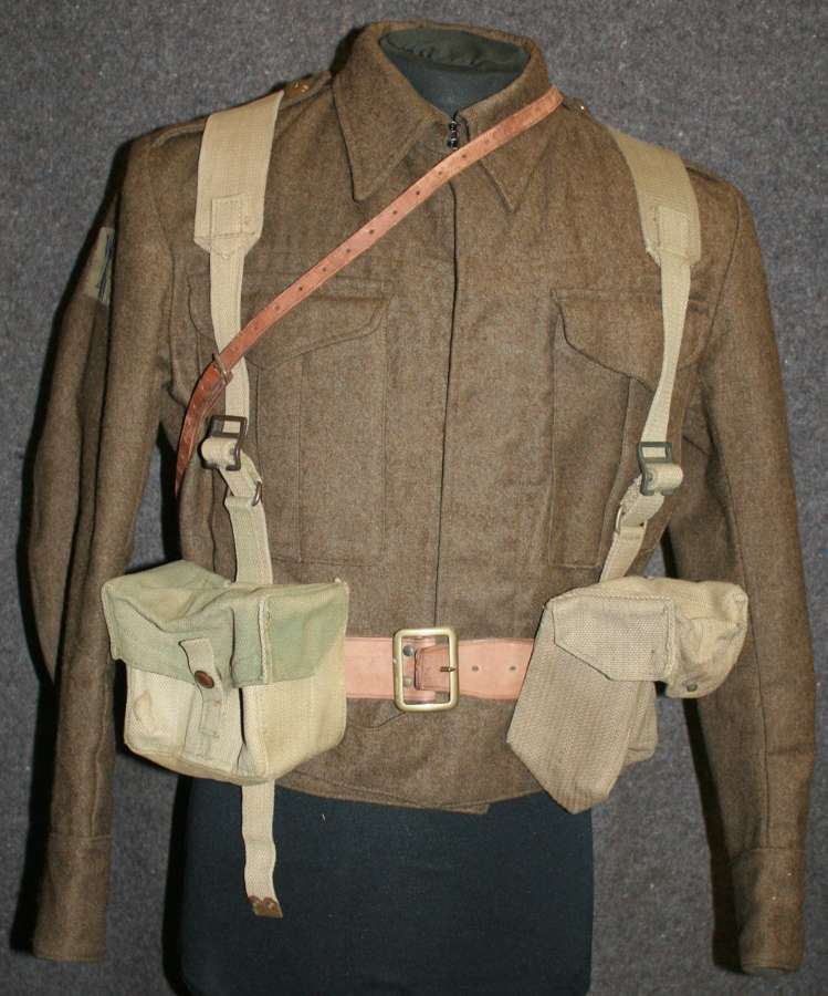A COMPLETE WWII HOME GUARD WEBBING SET