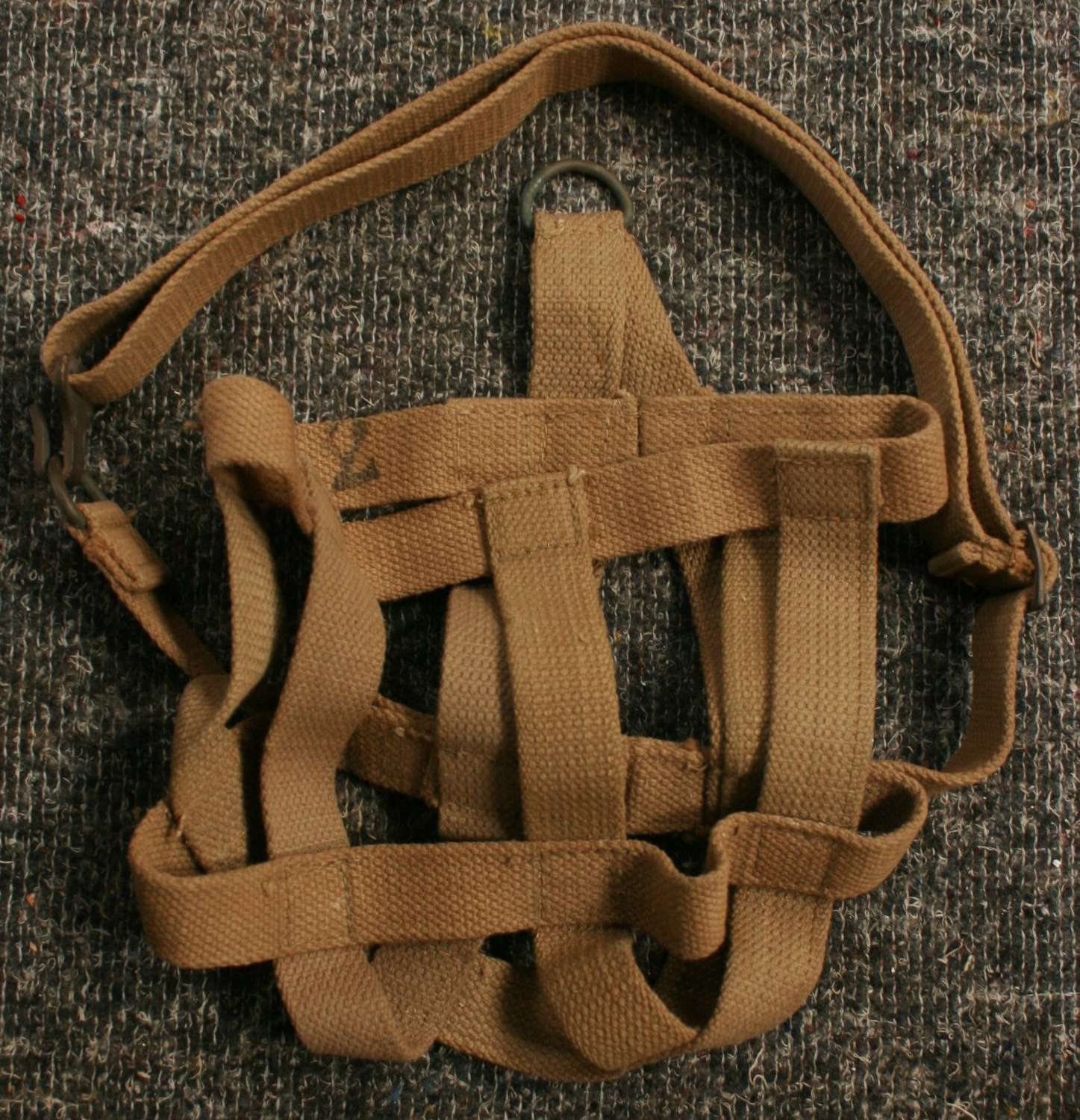 A WWII 1944 DATED 38 RADIO WEBBING CARRIER / CRADLE