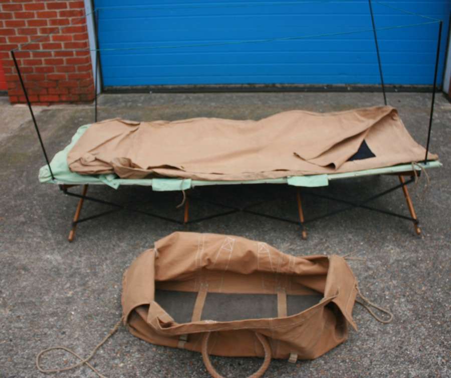 A 1944 DATED WD MARKED TROPICAL BED KIT ( MEDICAL EXAMPLE )