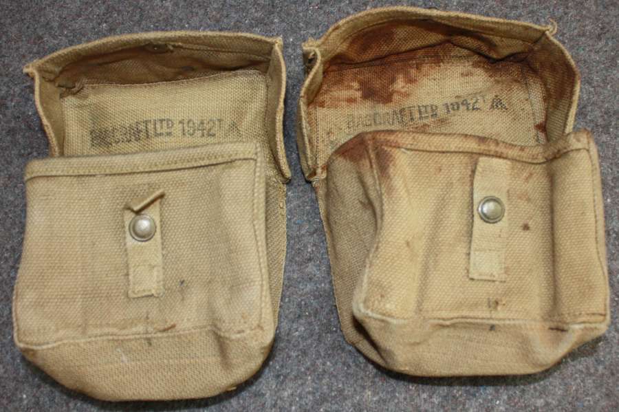 AP AIR OF THE 1942 PATTERN HOME GUARD AMMO POUCHES