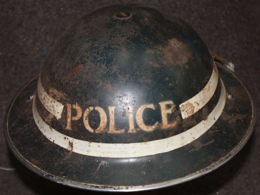 A WWII POLICE SGTS HELMET