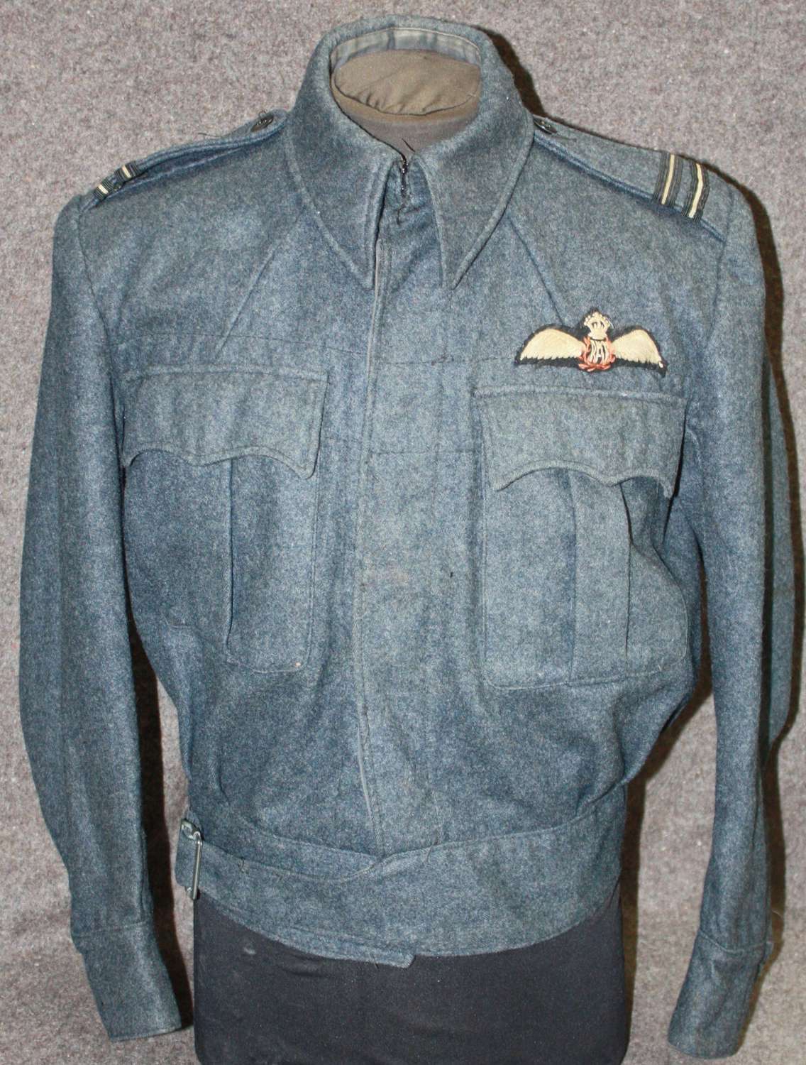 A RAF PILOTS SUITS AIR CREW BATTLE DRESS JACKET 1943 DATED  / BLOUSE