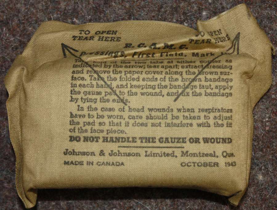 A 1943 DATED CANADIAN 1ST FIELD DRESSING
