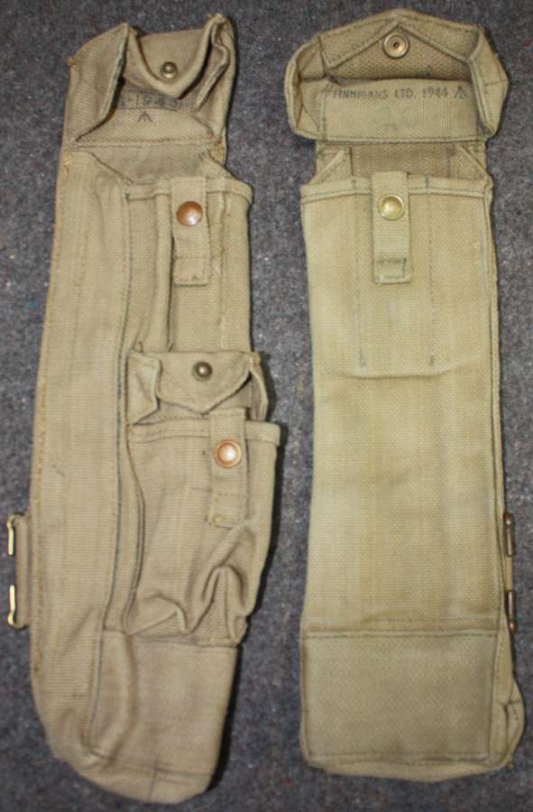 A GOOD PAIR OF WWII LANCHESTER MAGAZINE POUCHES