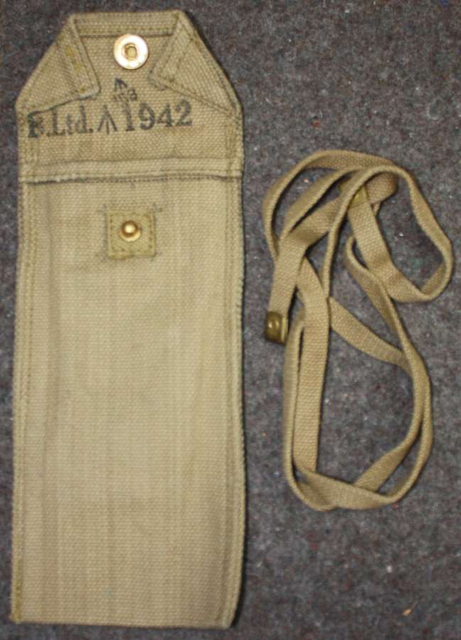 A WWII AIRBORNE BIKE REPAIRE KIT POUCH AND STRAP