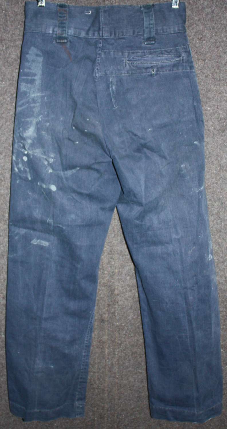 A SCARCE PAIR OF THE WWII ROYAL NAVY WORKING DRESS TROUSERS