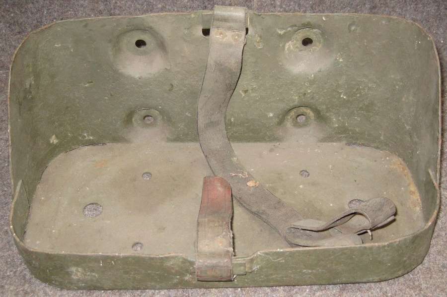 A WWII JEEP FUEL / WATER CAN RACK