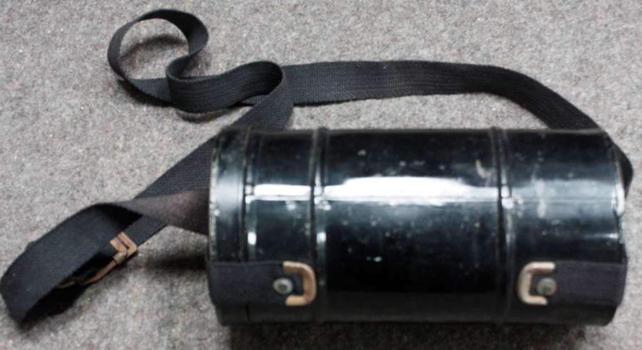 A WWII GAS MASK CONTAINER EMPTY