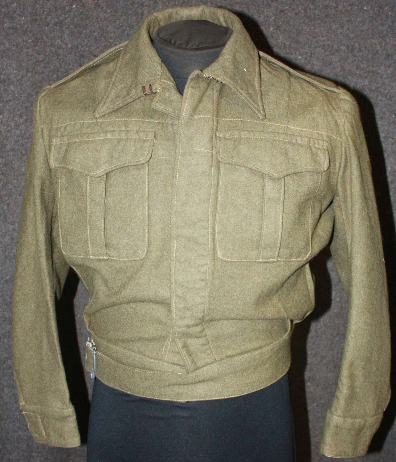 A WWII ATS BATTLE DRESS BLOUSE SIZE 12 ( MODERN APPROX )