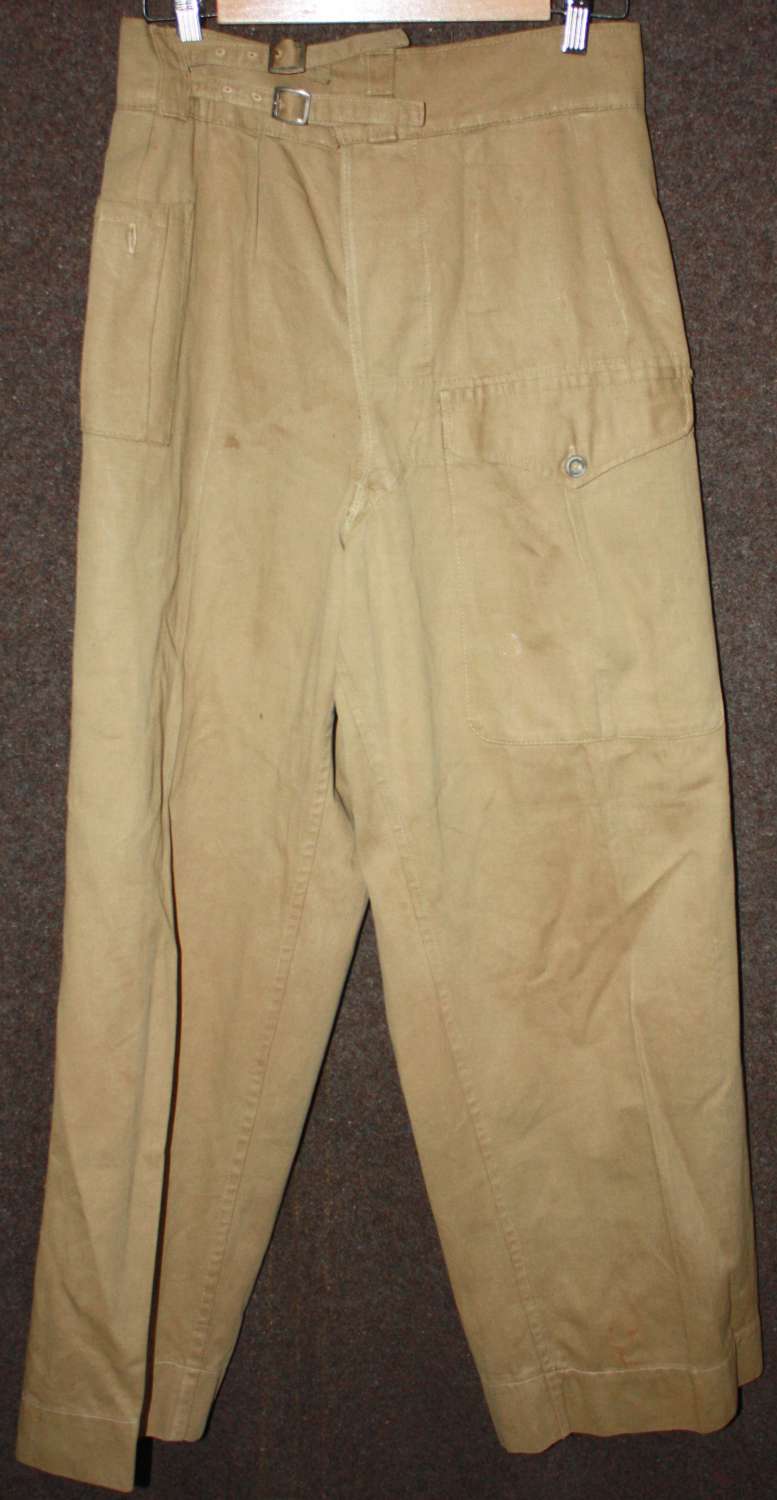 A GOOD PAIR OF THE WWII INDIAN MADE KD BATTLE DRESS TROUSERS