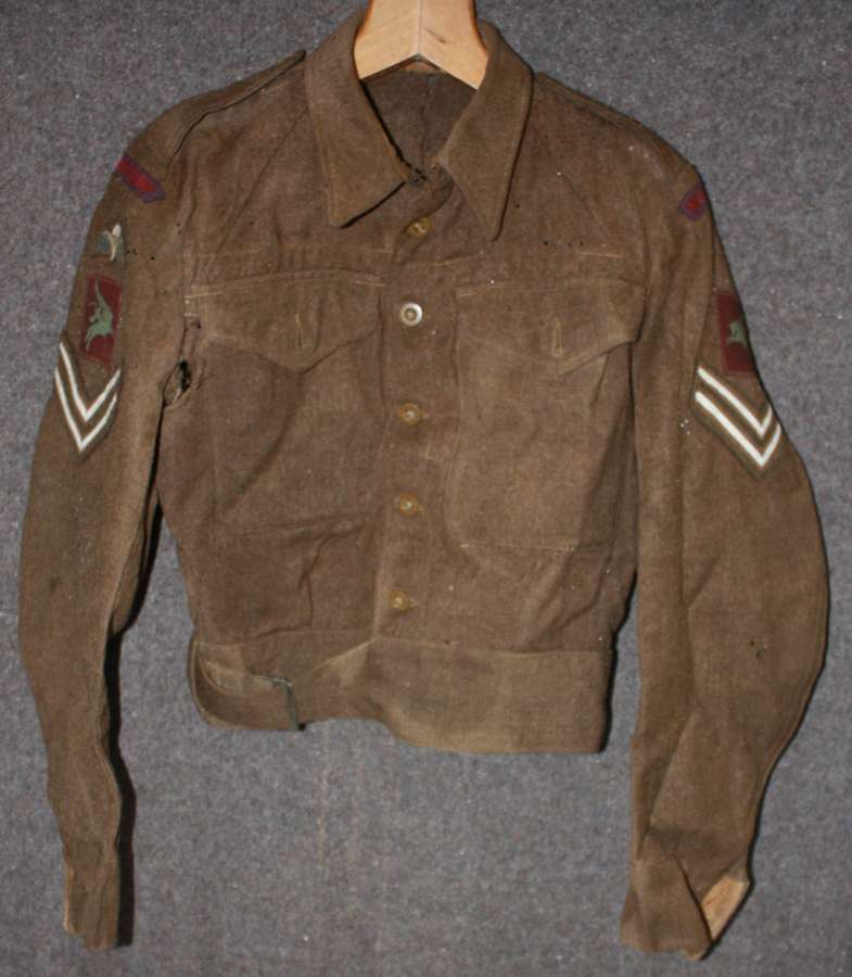 AN ORIGINAL BUT HEAVILY MOTHED RA AIRBORNE FORCES BD JACKET
