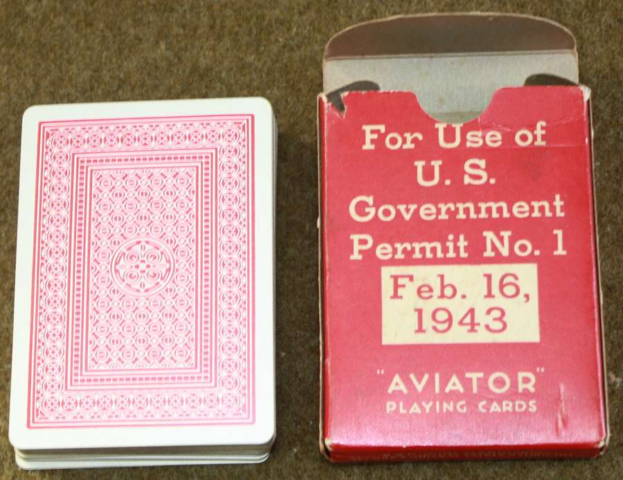 A PACK OF US 1943 PLAYING CARDS GIVEN OUT BY THE US RED CROSS
