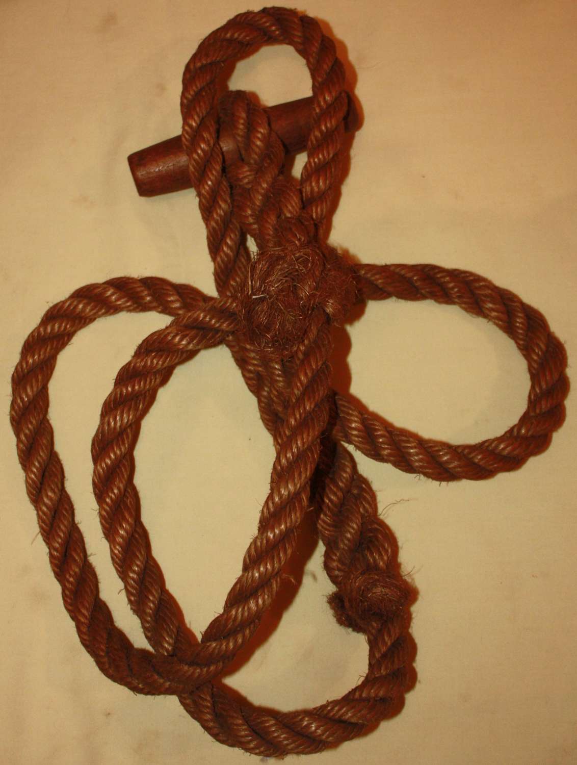 A WWII LARGE SIZE TOGGLE ROPE
