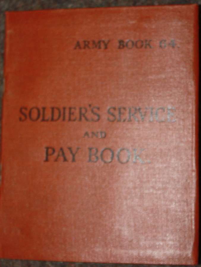 A VERY GOOD ORIGINAL BLANK 1943 DATED BRITISH ARMY PAY BOOK