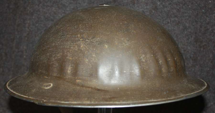 A GOOD WWII 1938 DATED UNIT MARKED HELMET MKI* EXAMPLE