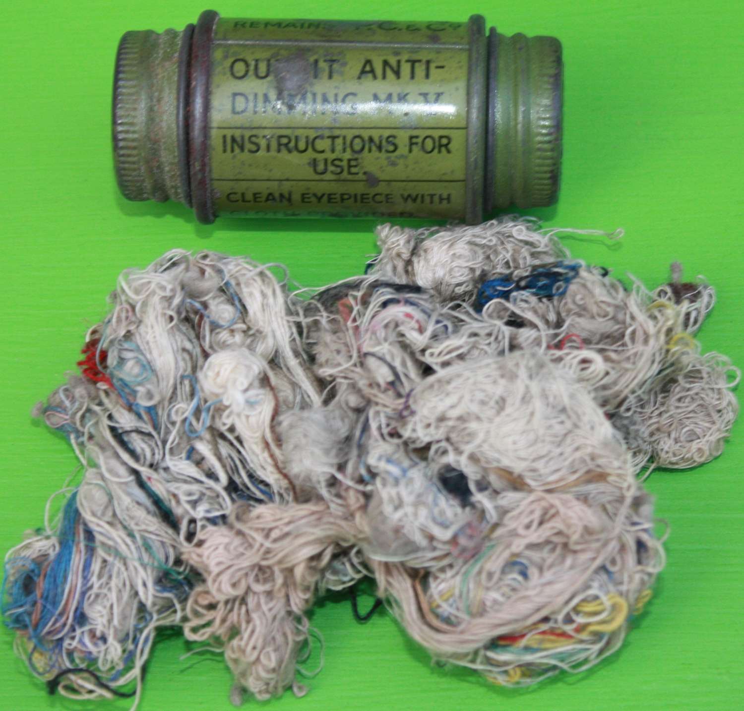 A FEB 1939 DATED BRITISH ANTI DIMMING TUBE AND COTTON WAIST