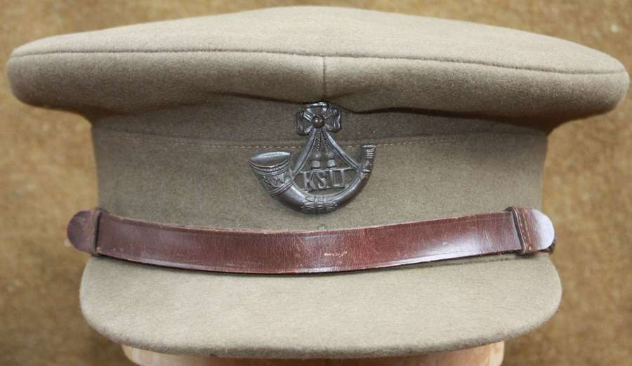 A VERY NICE INTER WAR MID 1930'S KSLI OFFICERS CAP LARGE SIZE