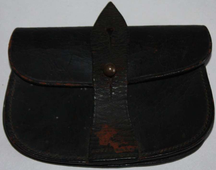 A GOOD USED POST WWI SAM BROWN PISTOL AMMO POUCH