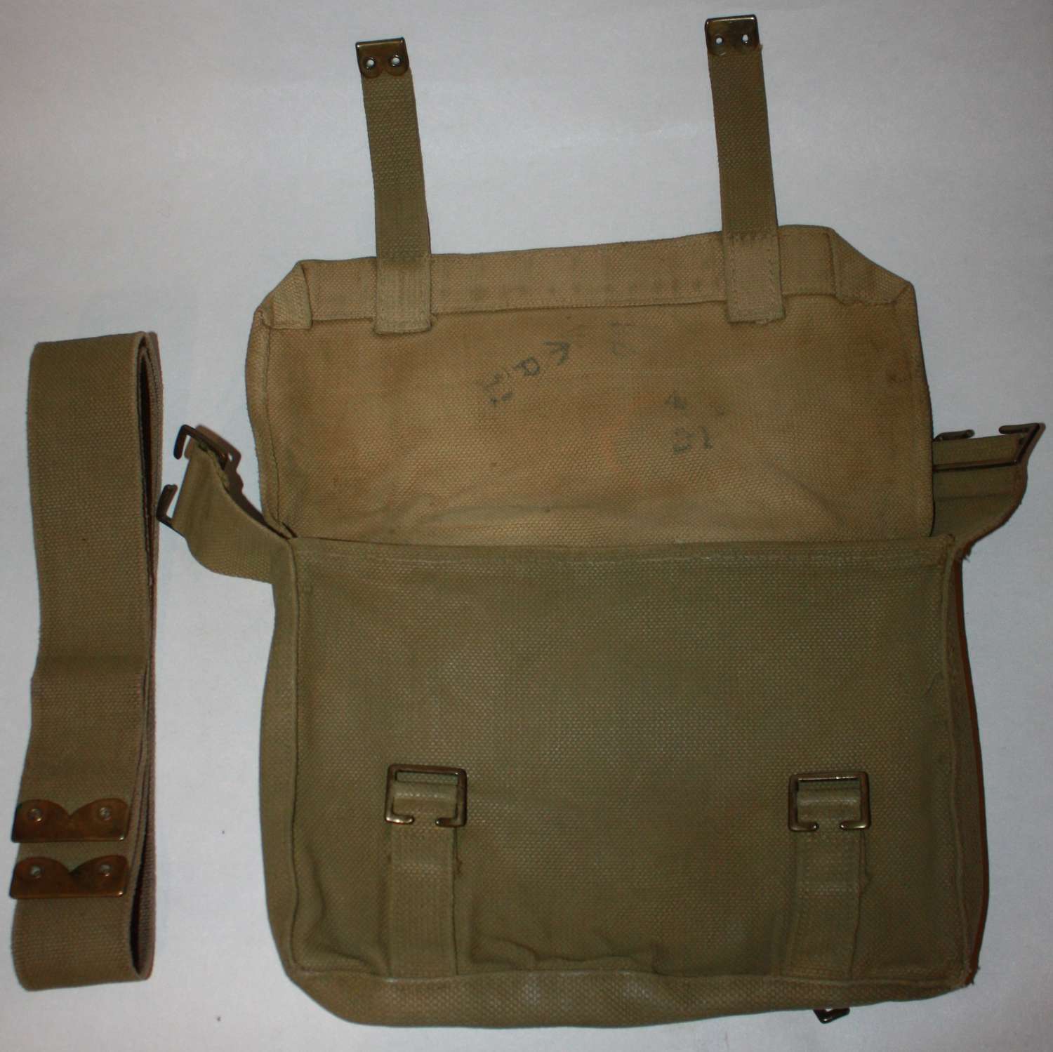A WWI 08 PATTERN WEBBING SMALL PACK REFURED IN OR ARFTER 1925