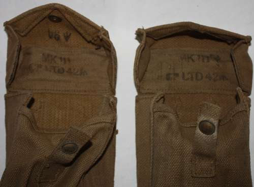Pair of 1960s Belgian Police Gendarmarie 37P Webbing .303 Ammo Pouches 