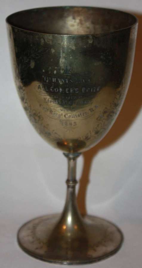 A VICTORIAN 1883 1ST HAMPSHIRE RIFLE VOLUNTEER CORPS CUP