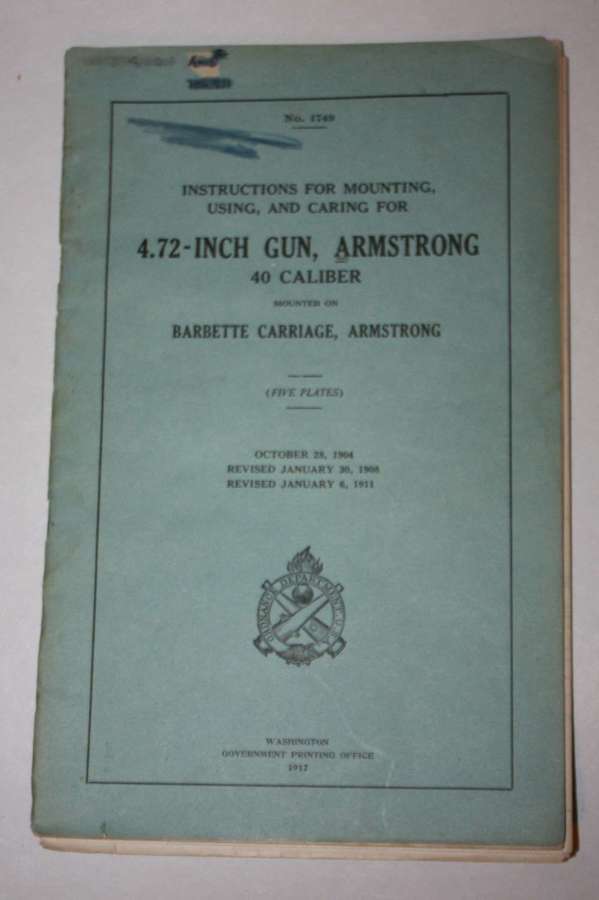 A WWI US ARMY 4.7 INCH GUN ARMSTRONG 1917 DATED EXAMPLE