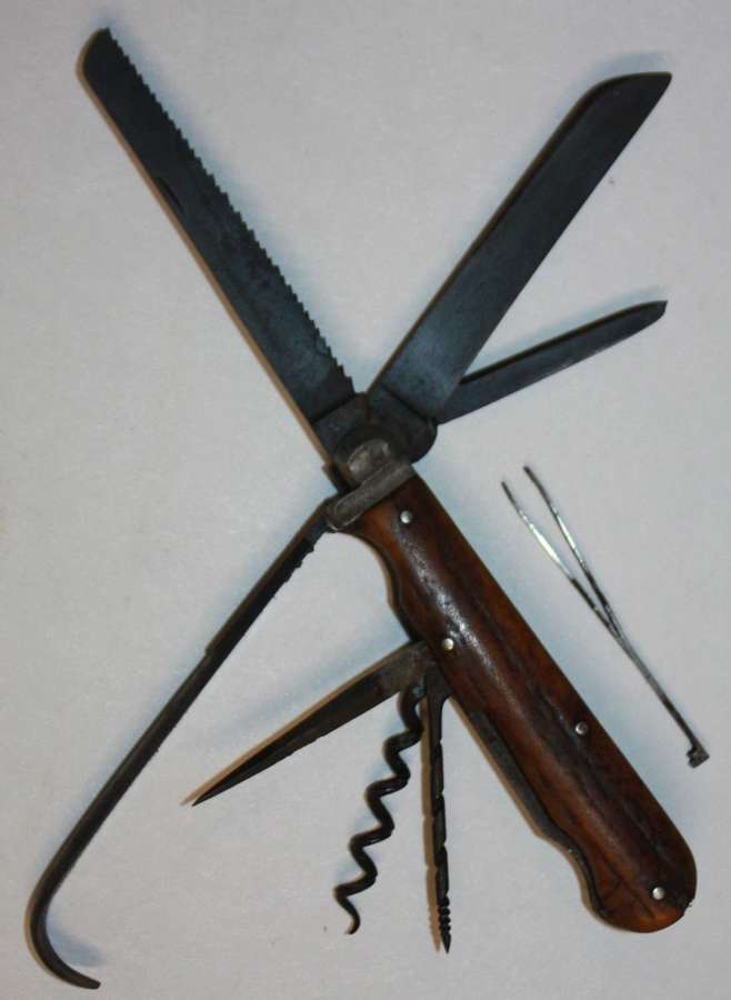 WADE WINGFIELD ROWBOTHEM SHEFFIELD HORSEMAN'S KNIFE 1850'S