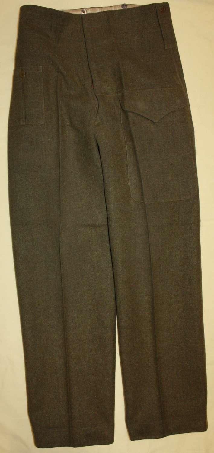 A GOOD USED PAIR OF WWII CANADIAN BATTLE DRESS TROUSERS