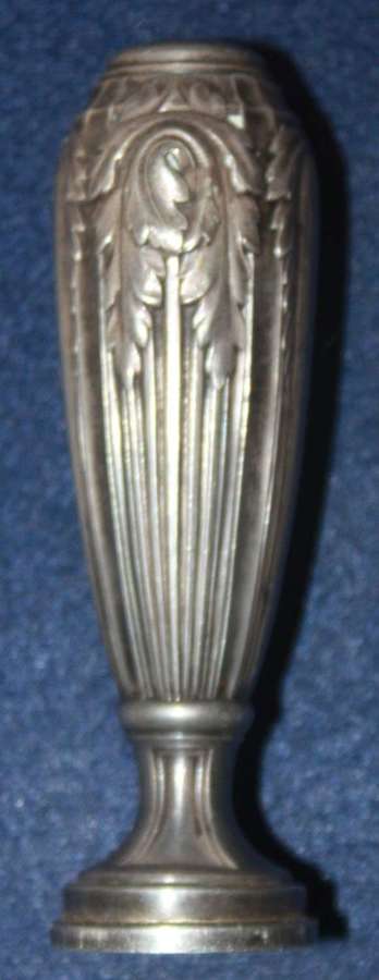 A  FRENCH SILVER ART NOUVEAU WAX SEALING STAMP BY A RISER & CARRE