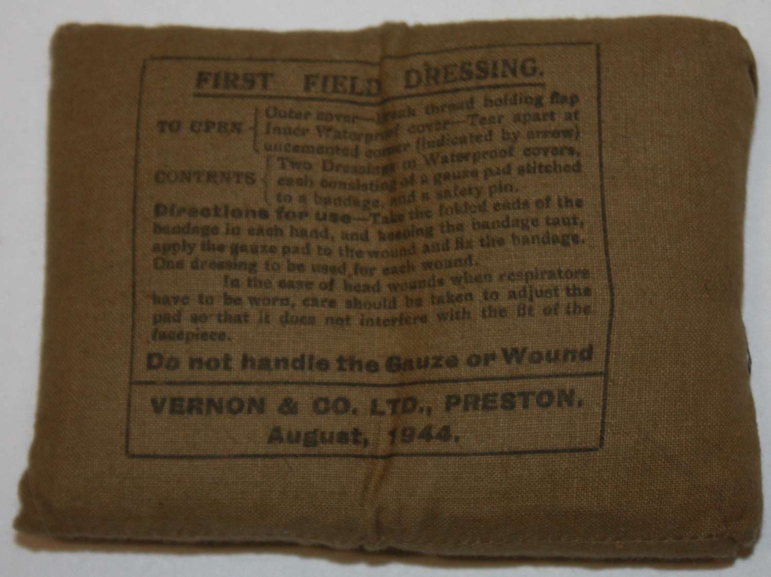 A 1944 DATED 1ST FIELD DRESSING