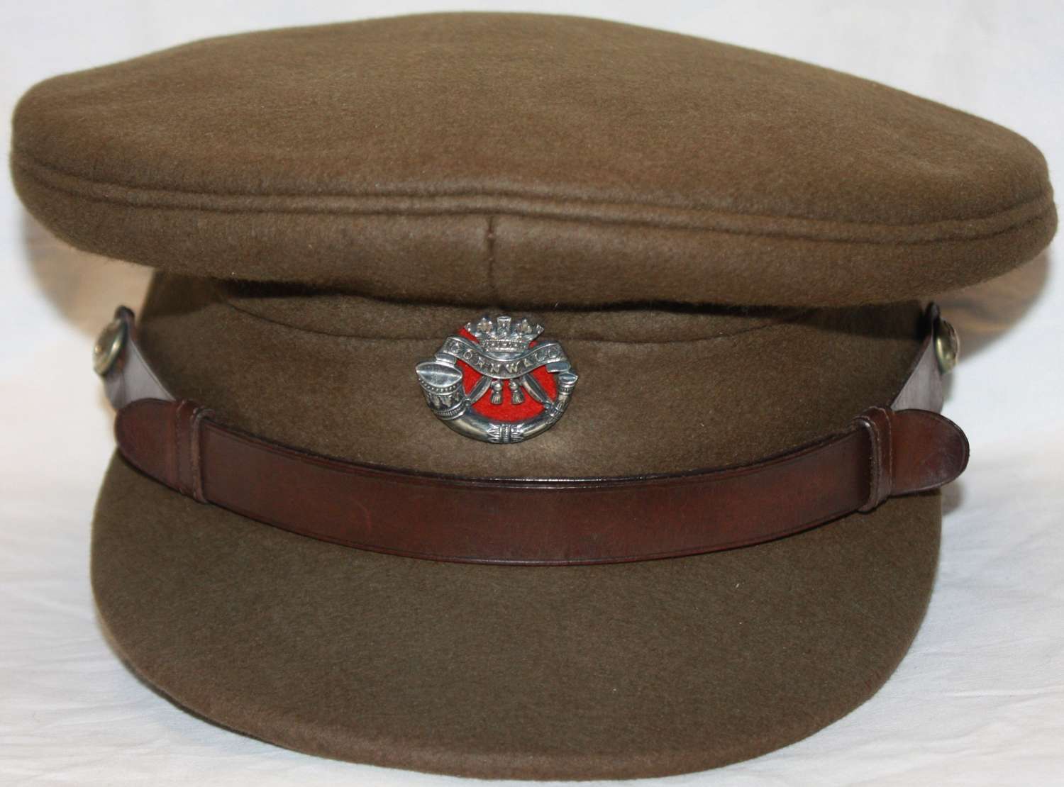 A VERY NICE EARLY POST FEBUARY 1952 DCLI OFFICERS CAP
