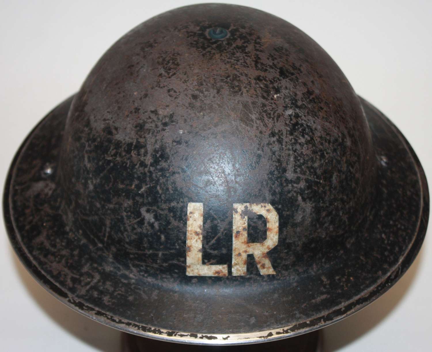 A GOOD USED WWII LIGHT RESCUE STEEL TOMMY HELMET
