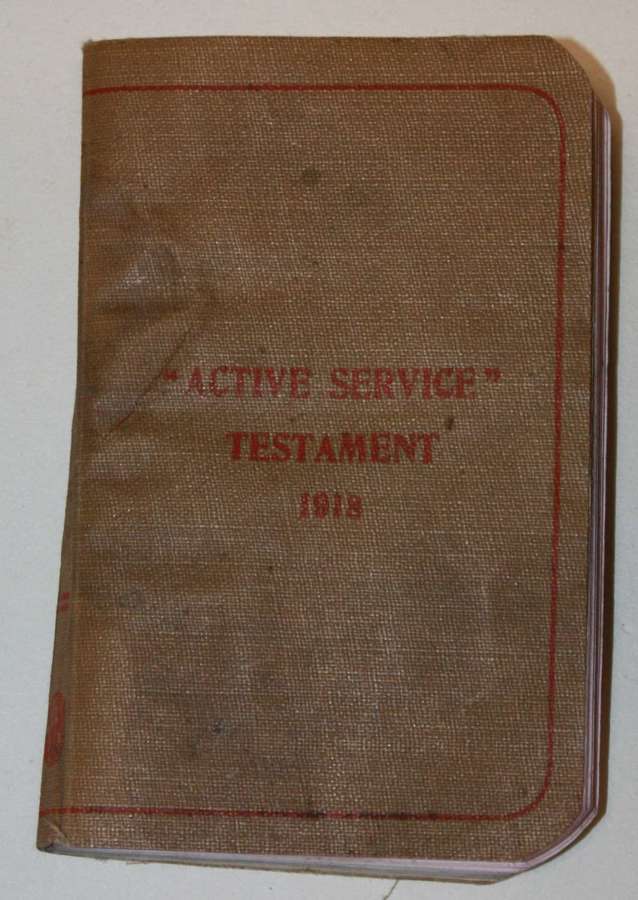 A WWI 1918 ACTIVE SERVICE TESTAMENT