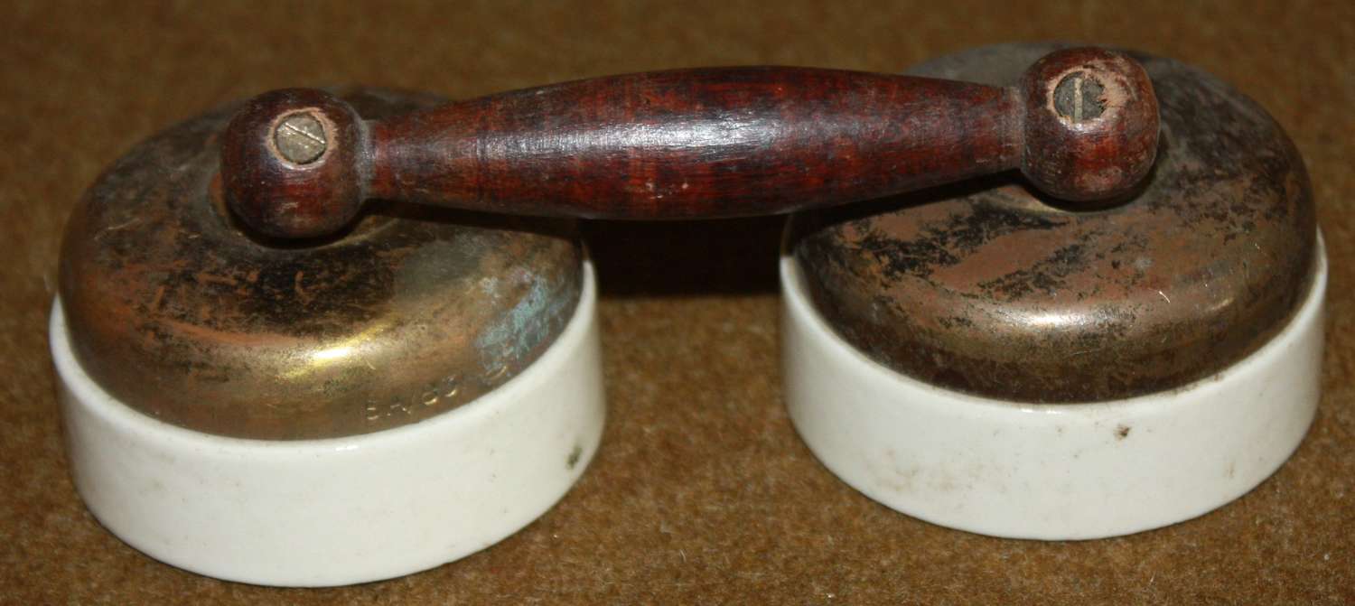 A DOUBLE PAIR OF THE RAF AIRCRAFT ELECTRIC CERAMIC SWITCHES