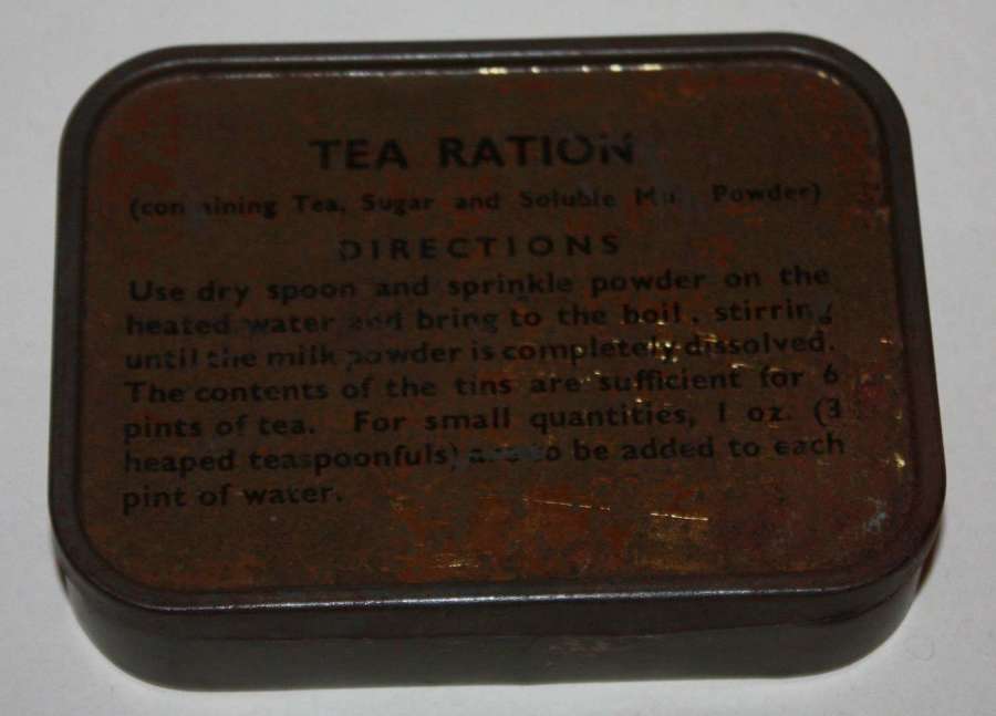 A GOOD USED WWII TEA RATION TIN