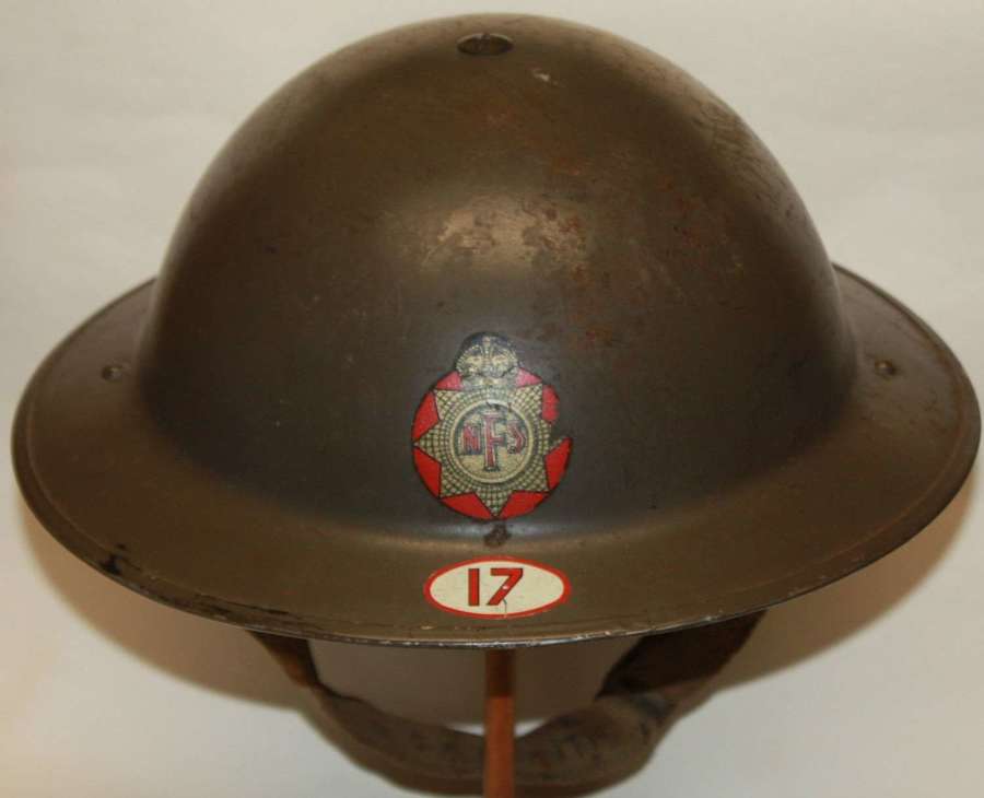 A VERY NICE 1939 DATED BRISTOL AREA NFS HELMET NAMED EXAMPLE