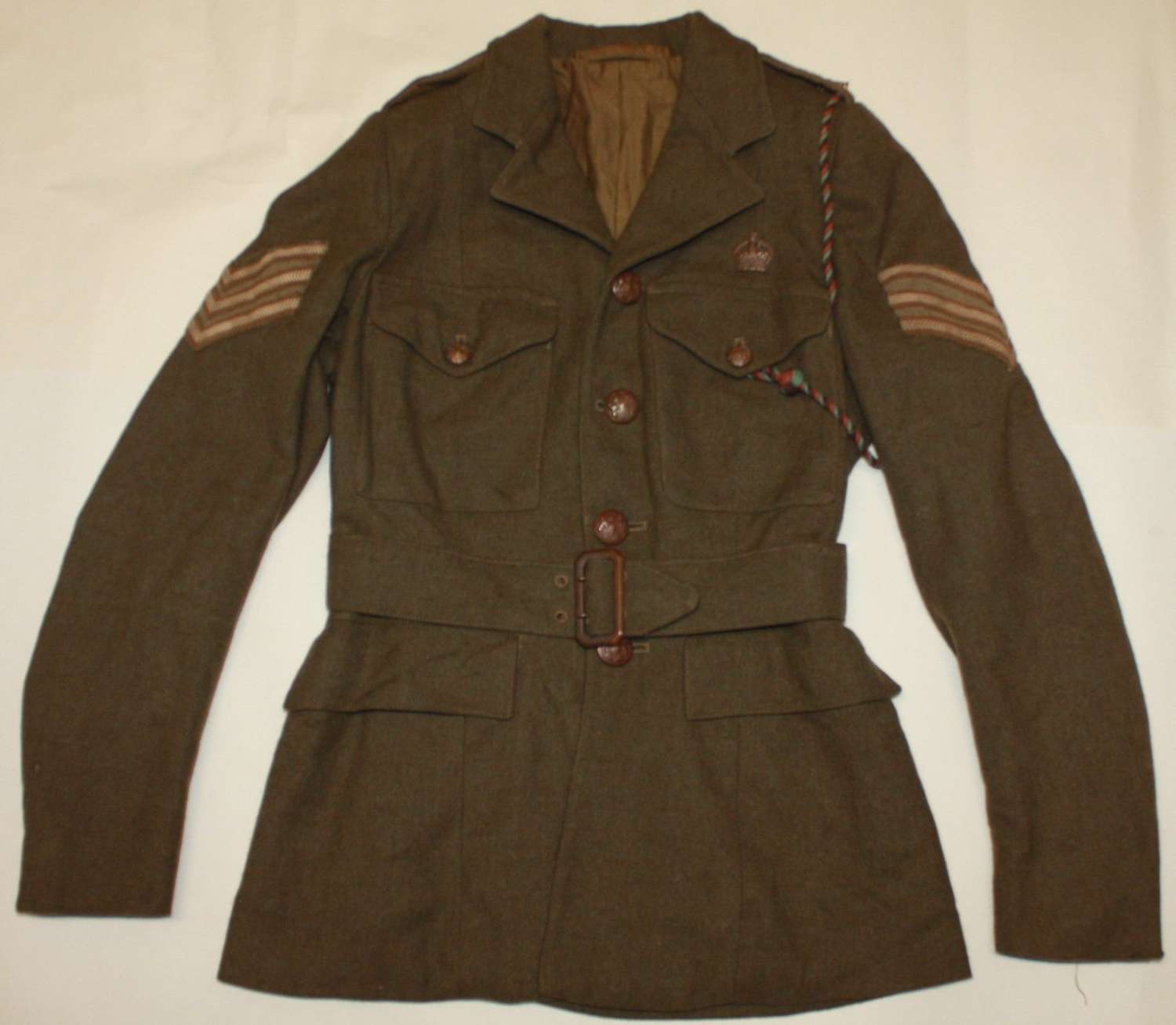 A GOOD USED WWI ATS JACKET SIZE 9 EXAMPLE 1943 DATED