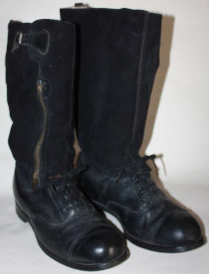 A PAIR OF 1943 RAF ESCAPE PATTERN FLYING BOOTS