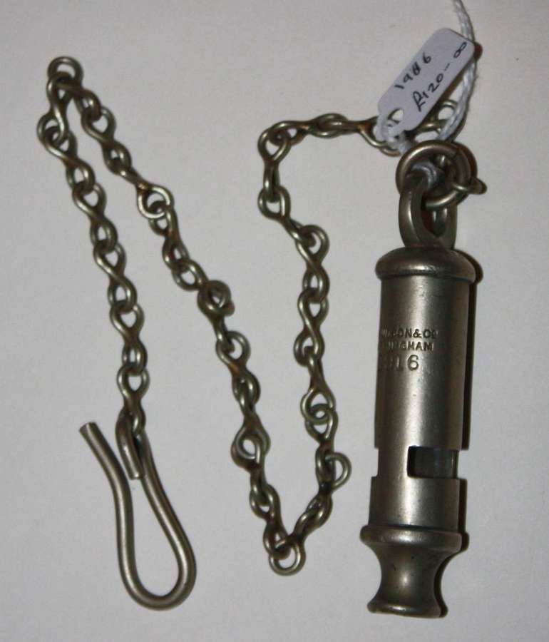 A GOOD 1916 DATED WHIST AND CHAIN WD INSPECTION STAMPED EXAMPLE