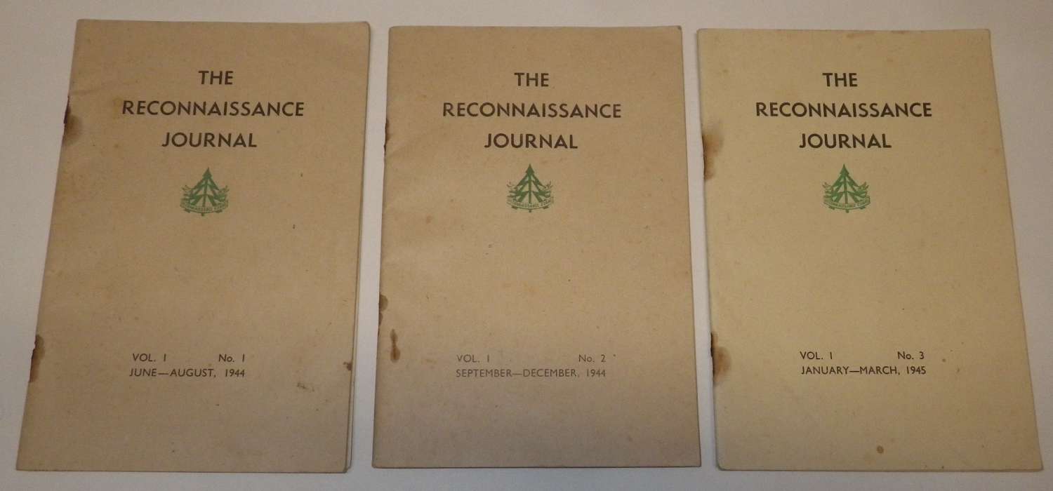 A GROUP OF 3 WWII RECONNAISSANCE CORPS JOURNALS NUMBERS 1,2 AND 3