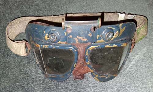 WWII RAF MKVII flying goggles left as found